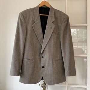 New River Wool Blend Checked Suit Jacket Men’s Size Large (Made in USA)